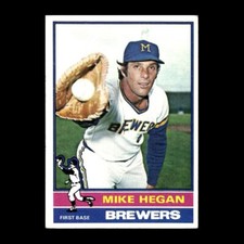 Mike Hegan 1976 Topps Milwaukee Brewers #377 GM R304 3