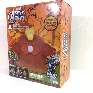 Iron Man Halloween No Carve Pumpkin Decorating Kit Marvel Avengers Push In Paint - Picture 1 of 5