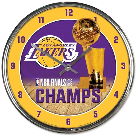 Los Angeles Lakers WinCraft 2020 NBA Finals Champions Chrome Clock Cover