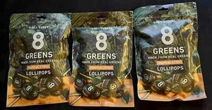 3 PACK Bags 8 Greens Daily Lollipops 30 Tropical Citrus Flavor Best By 06/25 -RR - Picture 1 of 2