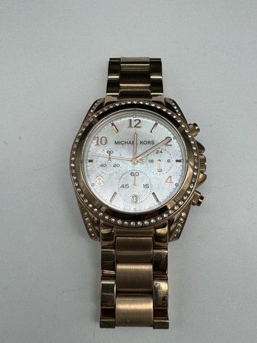 Orologio Michael Kors Cronografo Strass Quarzo Data MOP Dail MK5522