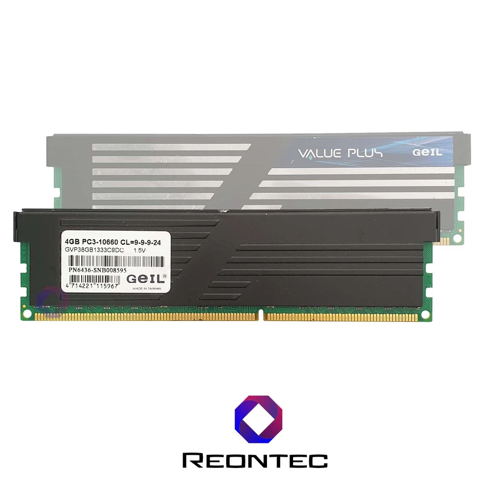 4GB PC RAM Geil Value Plus PC3 - 10660U DDR3 GVP38GB1333C9DC - Bild 1 von 1