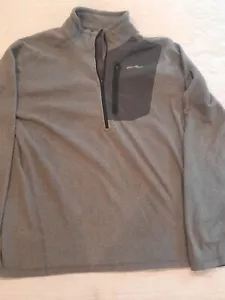 Eddie Bauer Half Zip Fleece Jacket Mens Tall Large - Picture 1 of 9