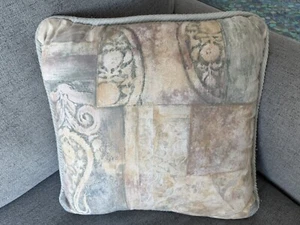 CROSCILL HOME BENETELLO THROW PILLOW 17”X17” MULTI-COLOR - Picture 1 of 10