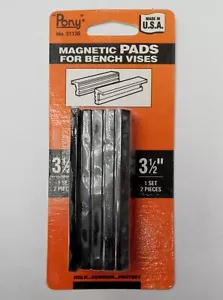 Pony Adjustable 31135 3-1/2" Magnetic Bench Vise Pads 1pr USA - Picture 1 of 2