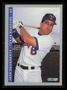 Jack Daugherty 1993  Fleer #682  Texas Rangers