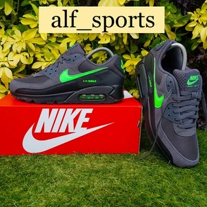 ❤️Neu mit Karton & Original Nike® Air Max 90 Turnschuhe in Anthrazit & Grün UK Größe 8,5 - Bild 1 von 16