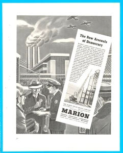 Marion Dampfschaufel Kräne Schaufeln Baumaschinen Fabrikdruckanzeige 1942 - Bild 1 von 3