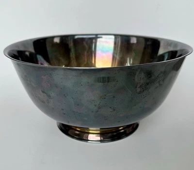 Vintage Sons Of Liberty Bowl Oneida Silversmiths   Paul Revere 10” Diameter - Image 1 of 4