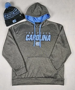 North Carolina Tar Heels Herren Champion Hoodie Gr. Large grau blau * Mütze enthalten  - Bild 1 von 24