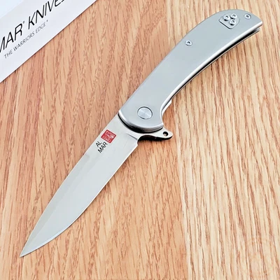 Al Mar Ultralight Falcon Folding Knife 3.13" D2 Tool Steel Blade Titanium Handle - Image 1 of 4