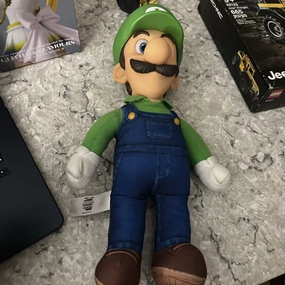 超级马里奥兄弟电影 2023 路易吉可姿势毛绒人偶 Jakks 太平洋玩具 — 第 1/4 张图片