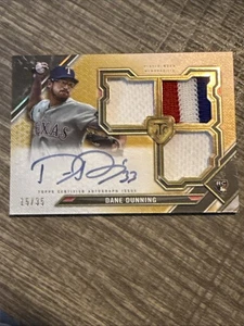 2021 DANE DUNNING TRIPLE THREADS AUTOGRAPHED ROOKIE CARD #RFPAR-DD RANGERS /35 - Picture 1 of 2