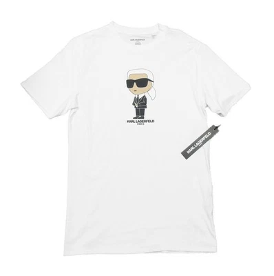 Camiseta de manga corta Karl Lagerfeld blanca con estampado gráfico cuello redondo para hombre Foto 1 de 3
