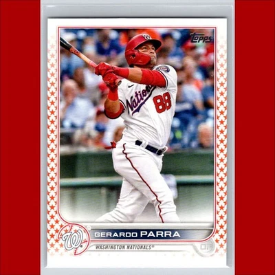 Gerardo Parra Estrella Naranja /99 Juego Completo Paralelo 2022 Topps #220 Nacionales Foto 1 de 3