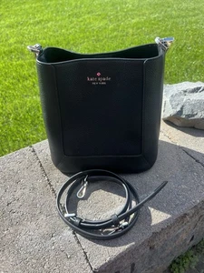 [Kate Spade] Lena Bucket Bag Black  Leather KH441 - Picture 1 of 3