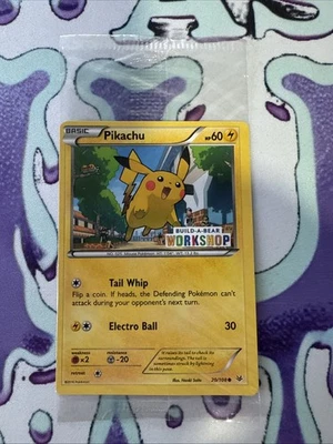 Build a Bear Pokemon Card Pikachu Promo Trading Card TCG SEALED NEW - Image 1 of 2
