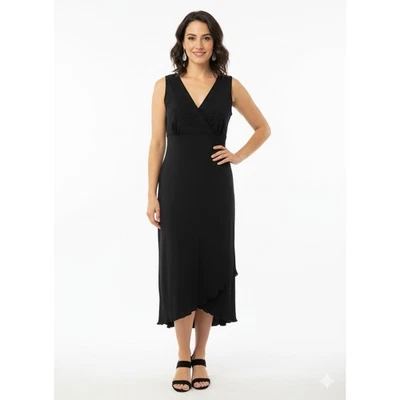 Vintage 90s Y2K Babydoll Dress M Asymmetrical Beaded Whimsigoth Vamp Holiday USA - Image 1 of 4