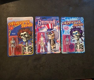 Grateful Dead Super7 ReAction Figuren 3 Stück Bertha Glow Variante Uncle Sam Neu - Bild 1 von 21
