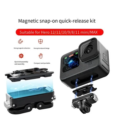 Magnetic Quick Release Kit Compatible with Hero 8 9 10 11 12 13 Cameras - Image 1 of 3