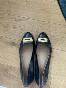Bally Black Leather Flats Shoes Size 6 EU 39 Made In Italy Excellent Condition - Picture 1 of 7