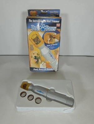 Pedi Paws pet nail trimmer groomer three spare grinder wheels and instructions  - Image 1 of 4