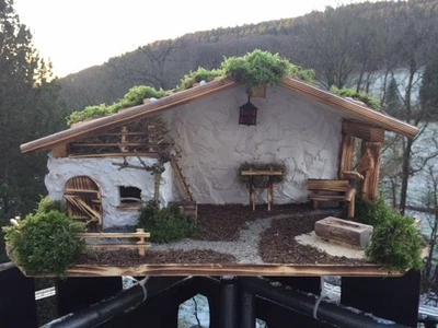 GORGEOUS CHRISTMAS NATIVITY SCENE "KASPER" Rustic Nativity Alpine NEW + LED - Image 1 of 4