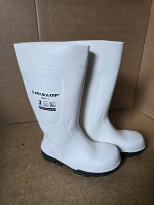 Dunlop Work-It Full Safety Wellington White UK 2 - Image 1 of 4