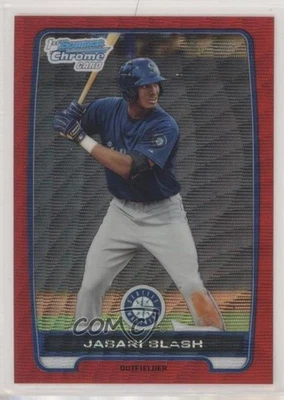 2012 Bowman Chrome Prospects Redemption Refractor Red Wave /25 Jabari Blash - Image 1 of 2