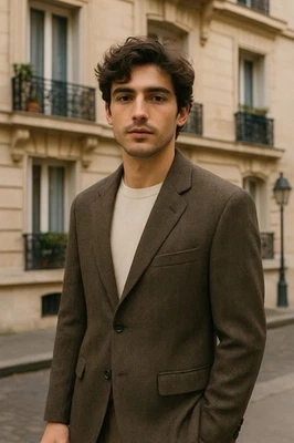 Lauren Ralph Lauren Blazer Mens 44L Herringbone Wool Sport Coat Classic Preppy - Image 1 of 4