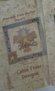 Cabin Fever Design POSTCARDS FROM the PAST 14" Mini Quilt or Block 7 July Eagle - Picture 1 of 3