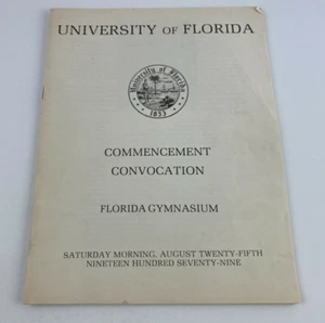 1979 University of Florida Commencement Convocation Program 8/25/1979 - Picture 1 of 8