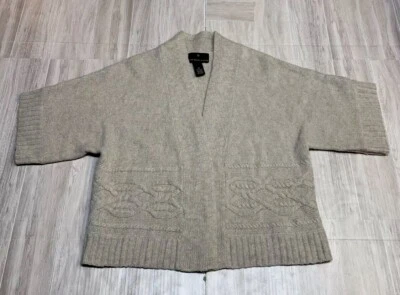 Fenn Wright Manson Cardigan Sweater M Knit Wool Beige Open - Image 1 of 4