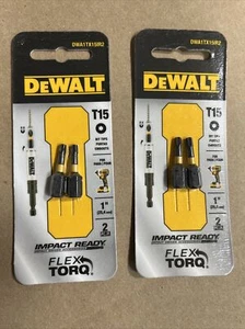 Lot Of 2 Dewalt DWA1TX15IR2 T15 1" Bit Tips Impact Ready Flex Torq 2pack - Picture 1 of 1