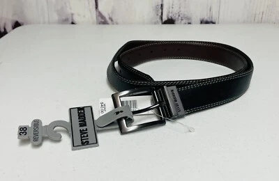 Steve Madden Faux Leather Belt Reversible Black Size 38 - Image 1 of 4