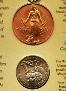1995 P WORLD WAR II 50th Commemorative Clad Half Dollar VICTORY Medal Set 1991  - Picture 1 of 10