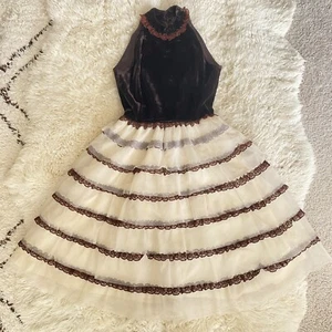 LEGGI Abito vintage anni 70 Nadine VELLUTO formale occasione speciale imperfetto tg XS - Foto 1 di 15