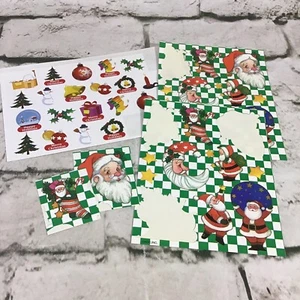 Vintage Scrapbooking Stickers Christmas Happy Holidays Santa Claus Lot Partials  - Picture 1 of 5