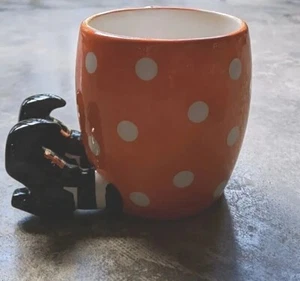 Jack OLantern Lane Wicked Halloween Polka Dot Orange Witch Mug with Legs Oz - Picture 1 of 6