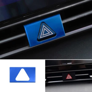 For Hyundai Elantra 2021-2022 Blue Aluminum Dashboard Double Flash Button Switch - Picture 1 of 5