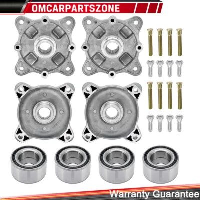 Front & Rear Wheel Hubs W/Studs Seal & Bearings For Polaris RZR 800 2008-2014 - Image 1 of 4