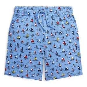 Polo Ralph Lauren Sailboat-Print Spa Terry Shorts Toddler Boys 5 Blue Cotton NWT - Picture 1 of 13