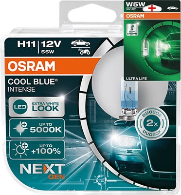 Osram H11 12V 55W Cool Blue INTENSE NextGen. 5000K +100% 2Stk.+W5W LL - Bild 1 von 4