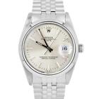 Rolex Oyster Perpetual Date Silver 34mm Stainless Steel Automatic Jubilee 15000