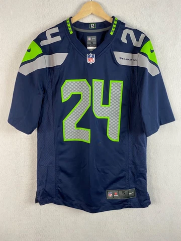 NIKE ON FIELD MARSHAWN LYNCH #24 SEATTLE SEAHAWKS YOUTH SMALL STITCHED JERSEY Cover