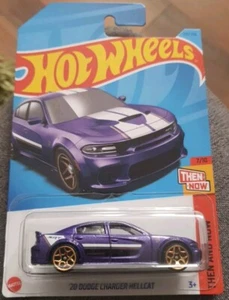 2023 HOT WHEELS #231 "'20 DODGE CHARGER HELLCAT" PURPLE #7/10 THEN AND NOW NEW - Picture 1 of 5