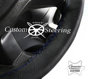 NAVY BLUE STITCH STEERING WHEEL LEATHER COVER FITS TOYOTA TERCEL 1993-1998 - Picture 1 of 5