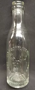 Nice Vintage ELK'S BOTTLING WKS 6 1/2 ounce Clear Glass Embossed Bottle - Picture 1 of 5