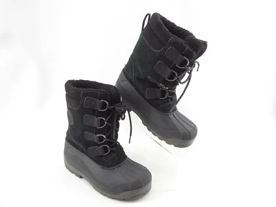 Lands End Youth Expedition Negro Gamuza Nieve Invierno Botas Juveniles Talla 5 Foto 1 de 4