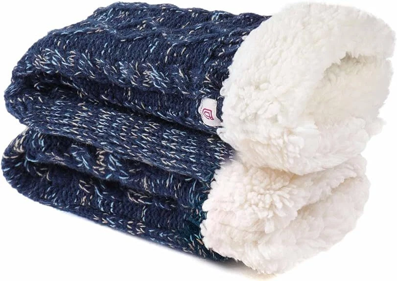 Calcetines deportivos difusos para mujer cálidos forro polar de felpa acogedores calcetines tejidos para el hogar Foto 1 de 1